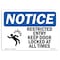 Signmission OSHA Sign, 10" H, Rigid Plastic, Restricted Entry Keep Door Locked Sign With Symbol, Landscape OS-NS-P-1014-L-18090 - alternate 1